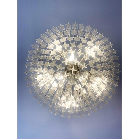 Image 1 of Vintage 1970S Quadriedro Murano Glass Chandelier