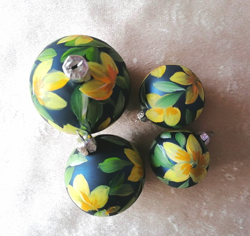 Boules de Noël peintes à la main, artiste Evalien Ritmeester