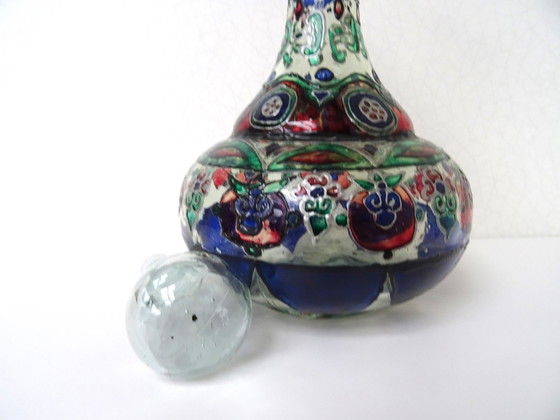 Image 1 of Carafe - Verre - Peint à la main