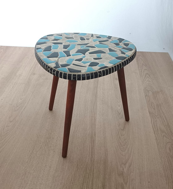 Image 1 of Table d'appoint Fifties avec plateau en céramique