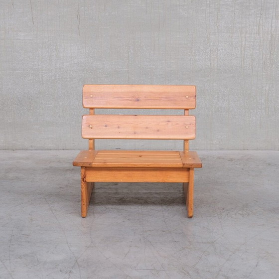 Image 1 of Fauteuil vintage en pin, Belgique 1970