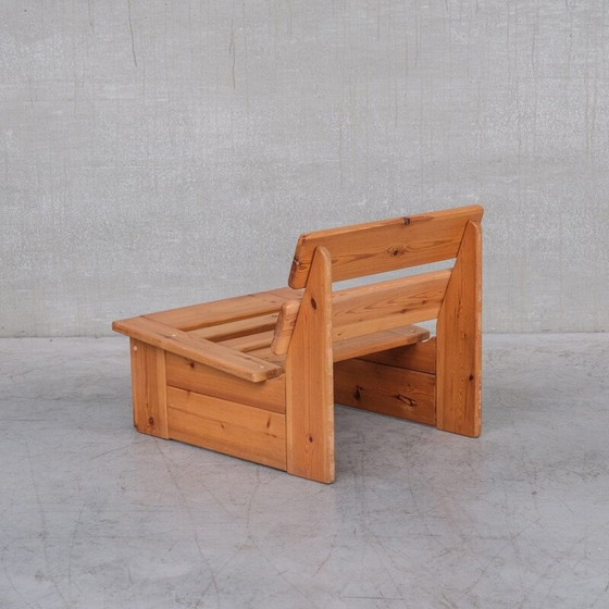 Image 1 of Fauteuil vintage en pin, Belgique 1970