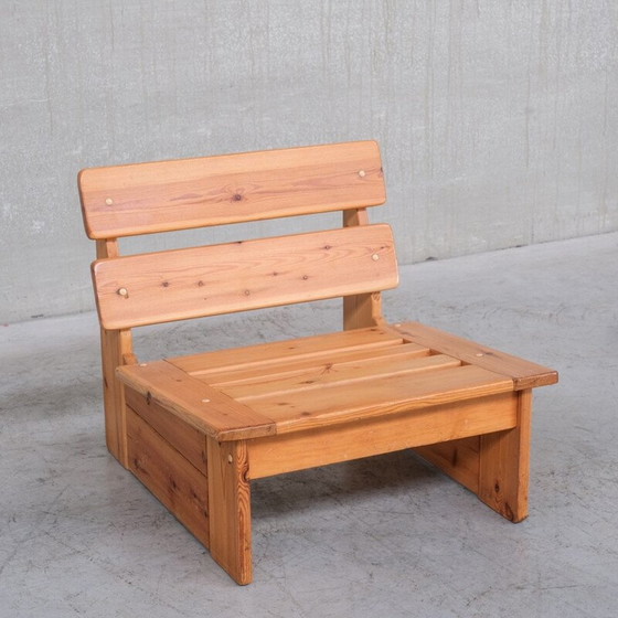Image 1 of Fauteuil vintage en pin, Belgique 1970