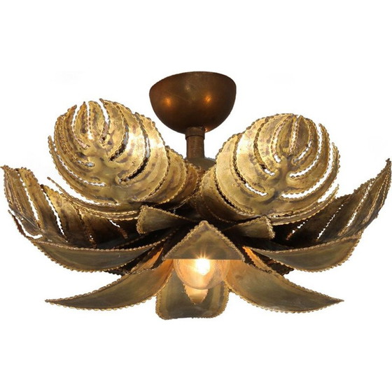 Image 1 of Lustre vintage en laiton, France 1970