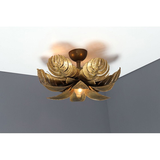 Image 1 of Lustre vintage en laiton, France 1970