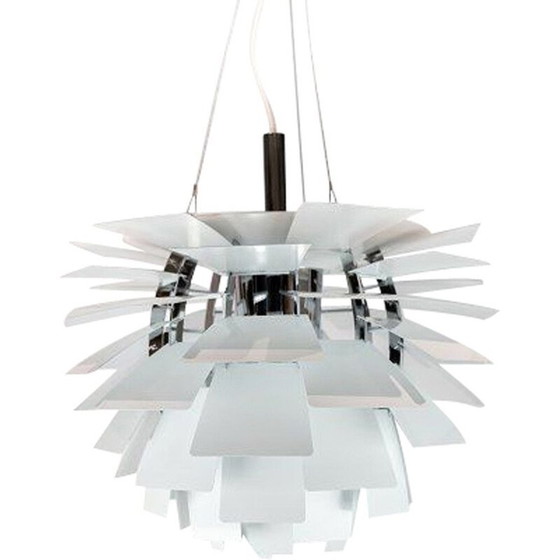 Image 1 of Vintage Suspension blanche artichaut par Poul Henningsen & Louis Poulsen 1958s