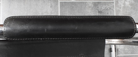 Image 1 of Chaise à structure tubulaire Modèle S34 Cuir noir