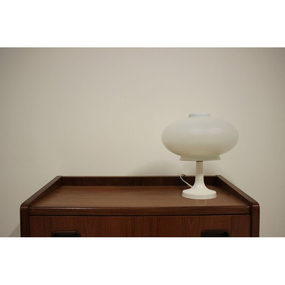 Image 1 of Lampe vintage en verre au lait par Valašské Meziříčí, Tchèque 1970