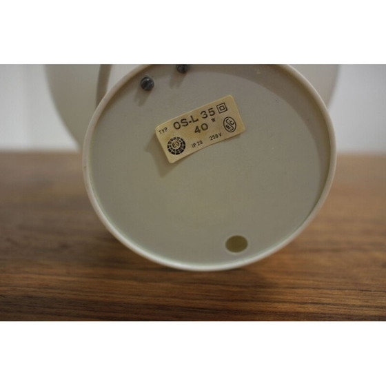 Image 1 of Lampe vintage en verre au lait par Valašské Meziříčí, Tchèque 1970