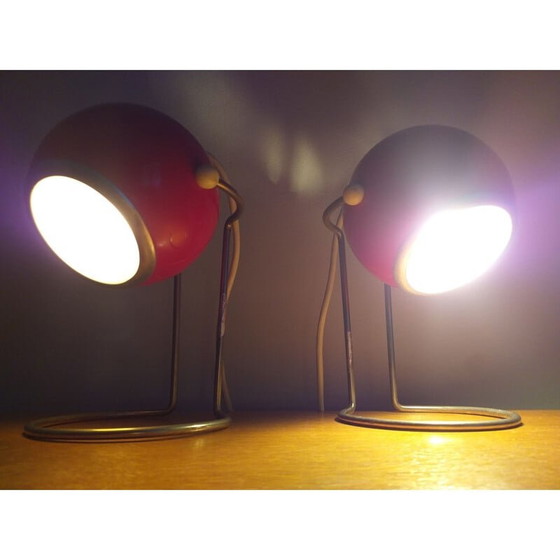 Image 1 of Paire de lampes de table de l'ère spatiale 1970