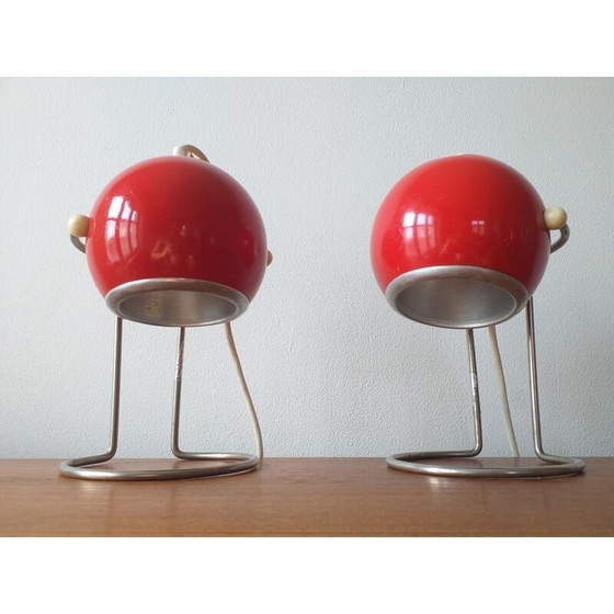 Image 1 of Paire de lampes de table de l'ère spatiale 1970