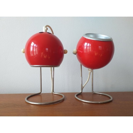 Image 1 of Paire de lampes de table de l'ère spatiale 1970
