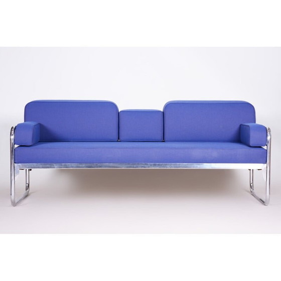 Image 1 of Canapé Bauhaus bleu vintage, années 1930