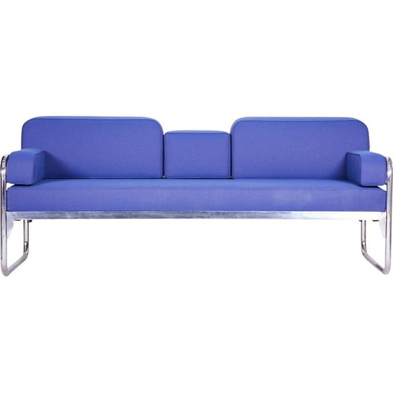Image 1 of Canapé Bauhaus bleu vintage, années 1930