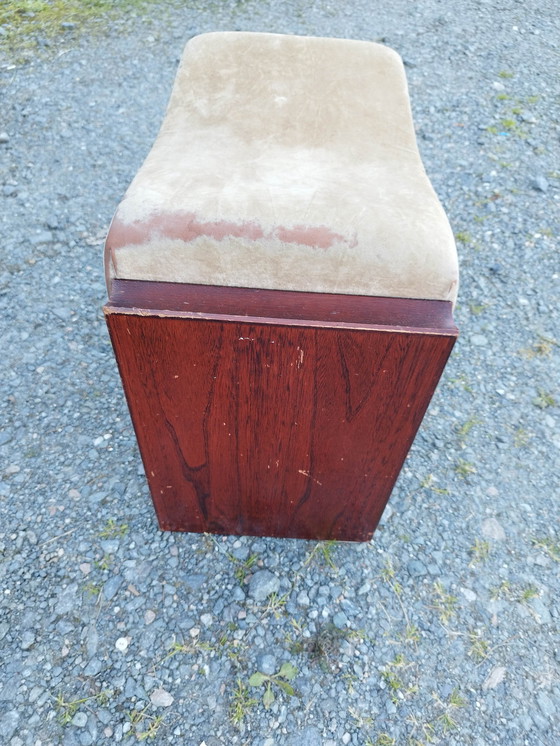 Image 1 of Ancien Tabouret De Coiffeuse Vintage 
