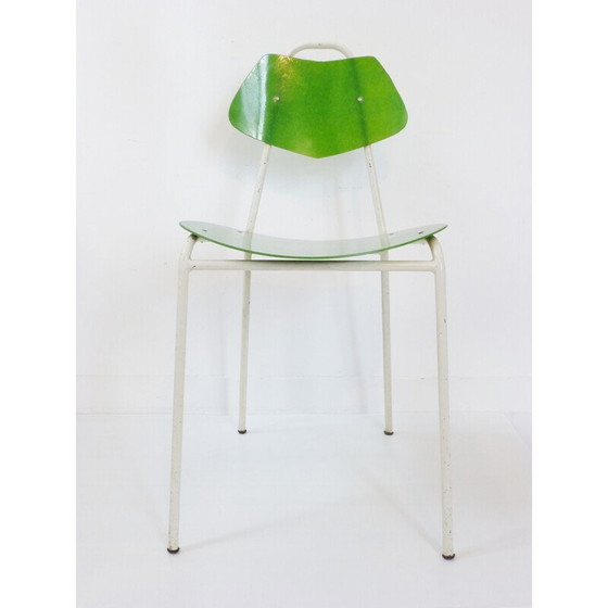 Image 1 of Paire de chaises vintage en fibre de verre et acier - années 1950