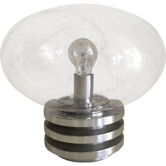Image 1 of Lampe vintage de l'ère spatiale en verre et métal par Doria Leuchten, Allemagne