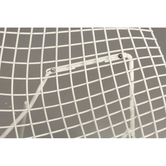 Image 1 of Chaise vintage en métal avec revêtement en risan pour Knoll, Allemagne 1983