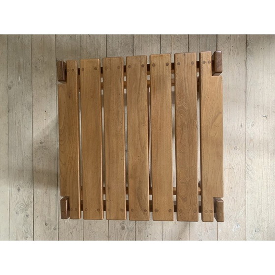 Image 1 of Table basse vintage en orme massif, 1980