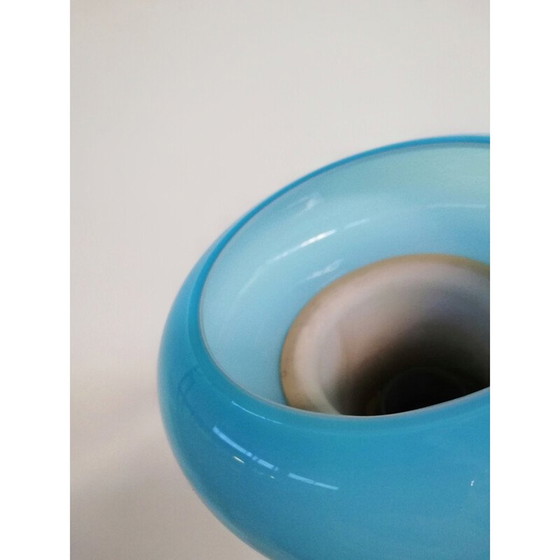 Image 1 of Lampadaire vintage avec des formes géométriques et une fine structure en métal blanc, 1980