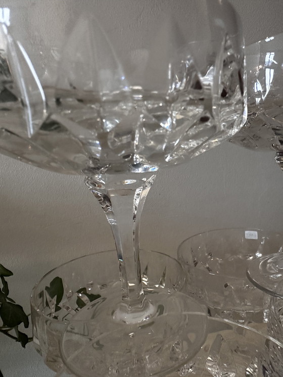 Image 1 of Set de 6 coupes à champagne en cristal