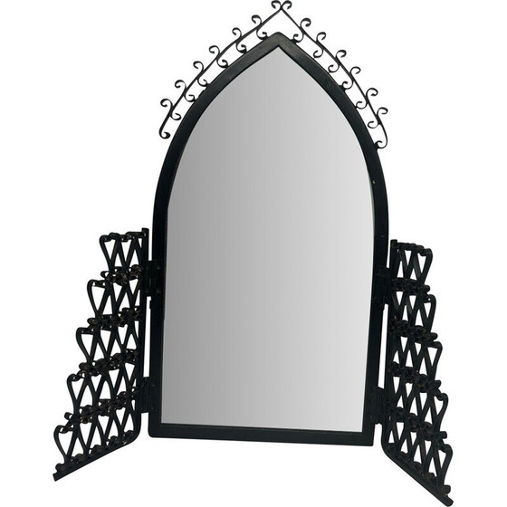Image 1 of Miroir vintage en fer forgé, 1950