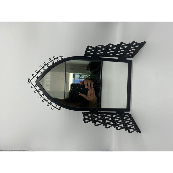 Image 1 of Miroir vintage en fer forgé, 1950