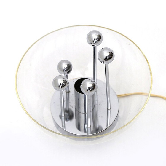 Image 1 of Lampe de table vintage en métal chromé et méthacrylate, 1960s