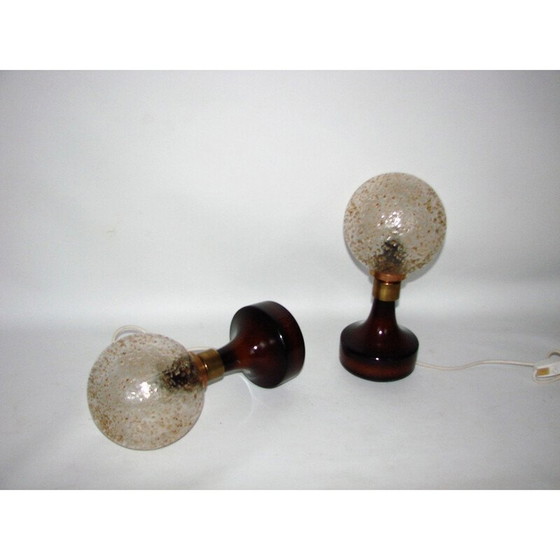 Image 1 of Paire de lampes vintage en céramique de Hustad, 1960