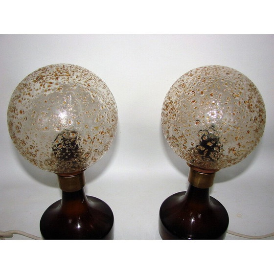 Image 1 of Paire de lampes vintage en céramique de Hustad, 1960