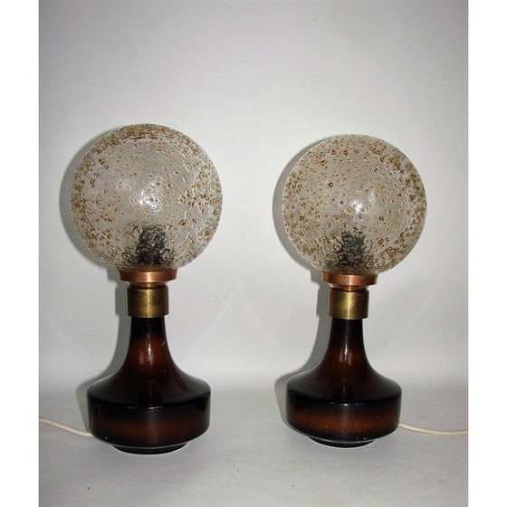 Image 1 of Paire de lampes vintage en céramique de Hustad, 1960