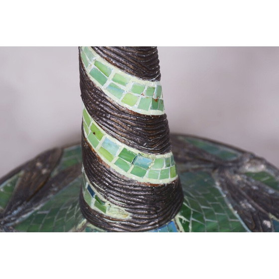 Image 1 of Lampe de table Vintage Art Deco en bronze et verre, France 1970