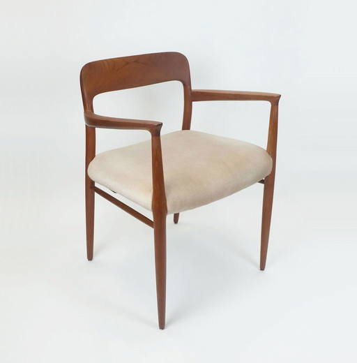 No. 1 Of 2 - Danish Modern Arm Chair Model 56 Niels O. Moeller Teak Wood 1950S Scandinavian Design