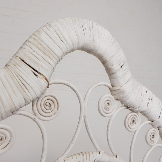 Image 1 of Fauteuil vintage en bambou et rotin avec accoudoirs, années 1950