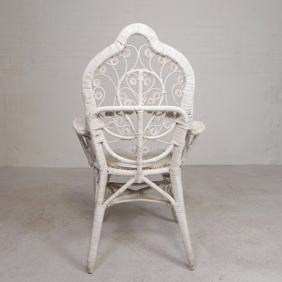 Image 1 of Fauteuil vintage en bambou et rotin avec accoudoirs, années 1950