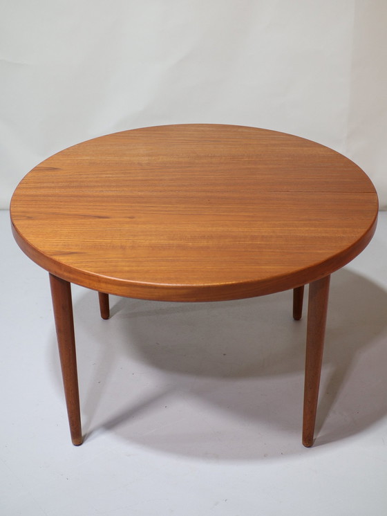 Image 1 of Table à manger ronde extensible danoise dans le style de Kai Kristiansen