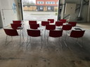 16 Chaises Arper Catifa 46 avec piétement luge et tablette écritoire + 3 Piétements mobiles