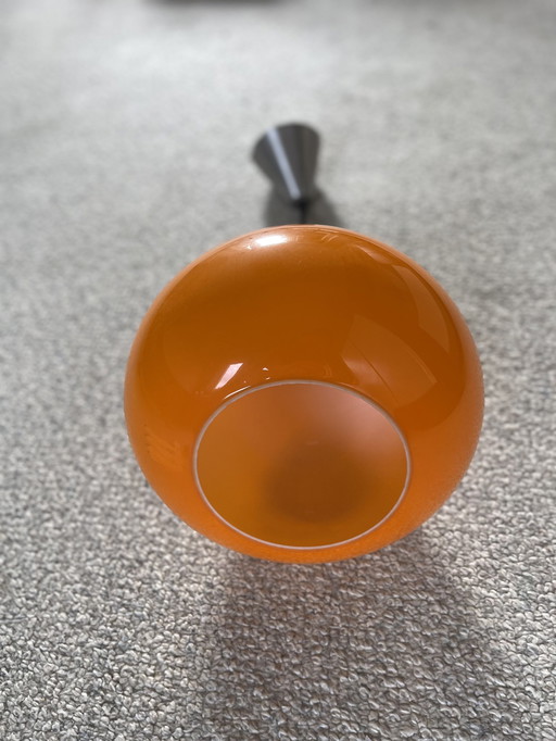 Lampe pendante rétro en verre orange