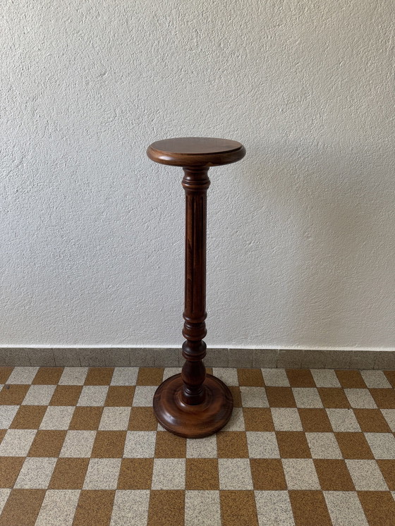 Image 1 of Colonne Bois Sculpté Vintage 