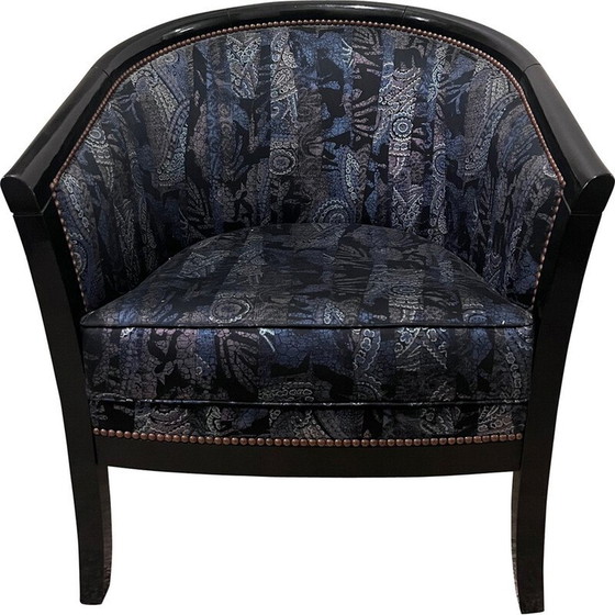 Image 1 of Fauteuil Vintage Art Déco en bois laqué