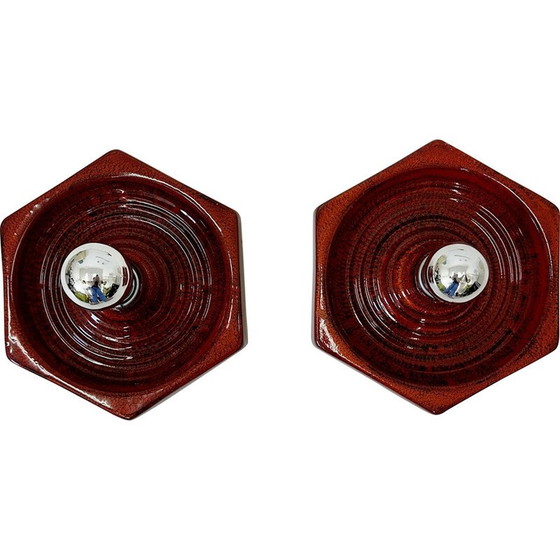 Image 1 of Paire d'appliques en céramique vintage, 1970