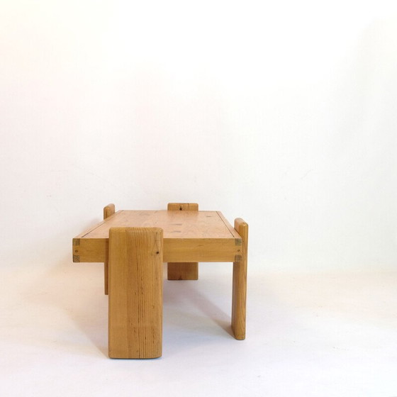 Image 1 of Table basse vintage en pin massif, 1970
