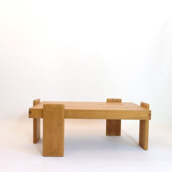Image 1 of Table basse vintage en pin massif, 1970