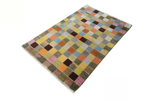 Tapis nomade Gabbeh noué à la main - 141 X 96 cm