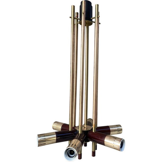 Image 1 of Lustre vintage en laiton, 1970