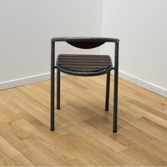 Image 1 of Chaise de jardin vintage en métal et bois