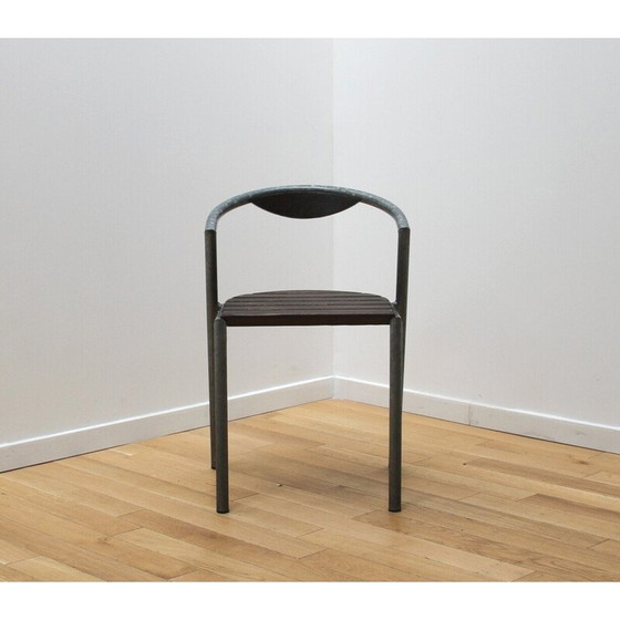 Image 1 of Chaise de jardin vintage en métal et bois