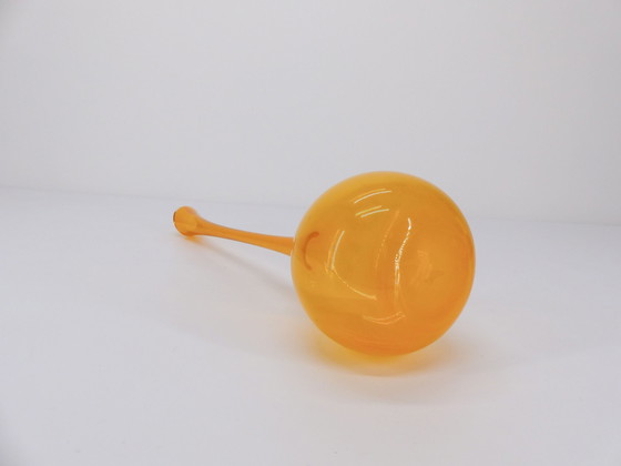 Image 1 of Vase Soliflore Scandinave En Verre Transparent Jaune Xxl