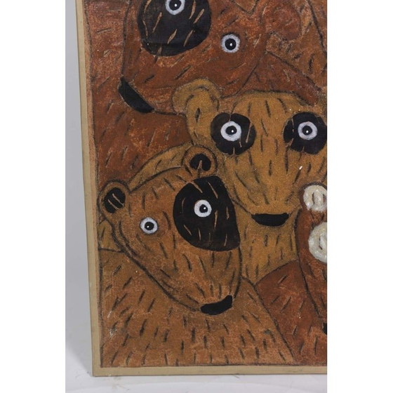 Image 1 of Tableau vintage représentant des ours par Hervé Maury