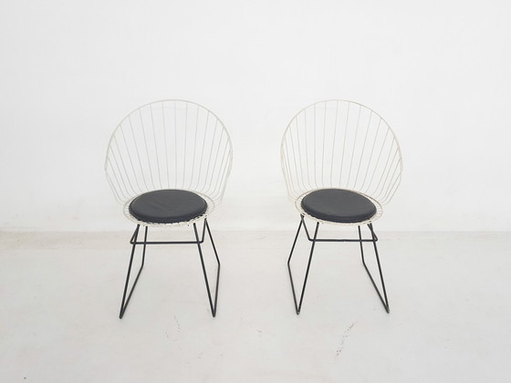 Image 1 of D. Dekker For Tomado Style Wire Chairs, Pays-Bas 1950's